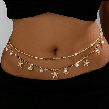 Bohemian Body Chains Bikini Waist Jewelry Beach Summer Vacation Festival Boho Accessories